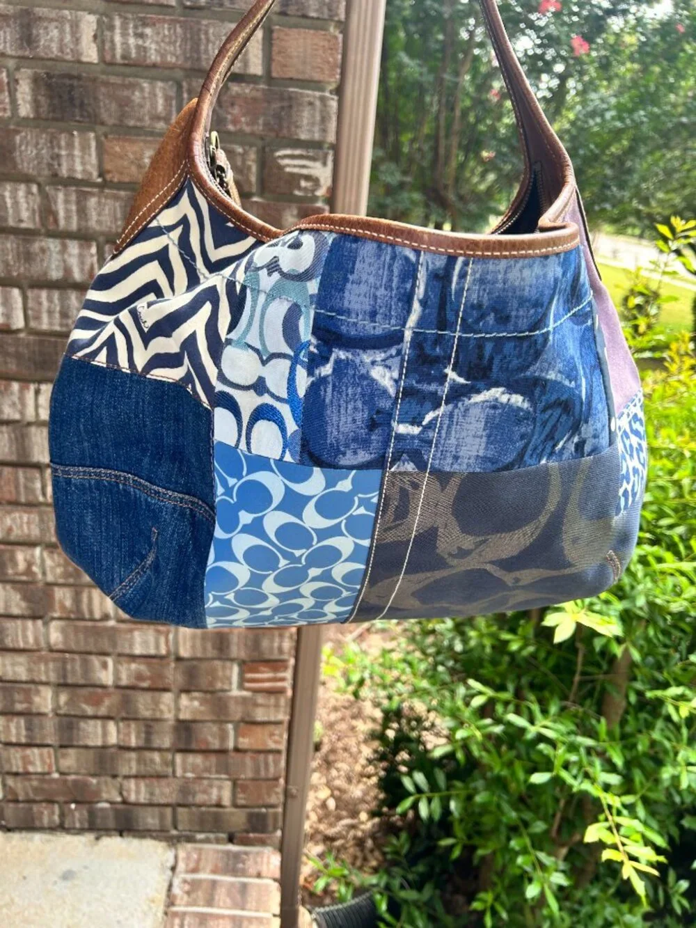 RARE Vintage Ergo XL Denim patchwork bag in EUC condition.